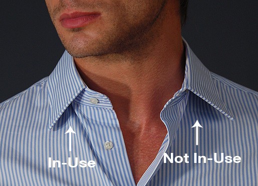 shirts_collarcontrols_use Shirts collar controls. In-use, not in-use.