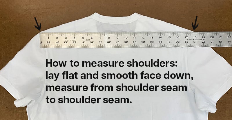 How to Measure Men's T-Shirts: Measure Shoulders