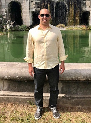 Tony in his raw jean after 2 months of wearing