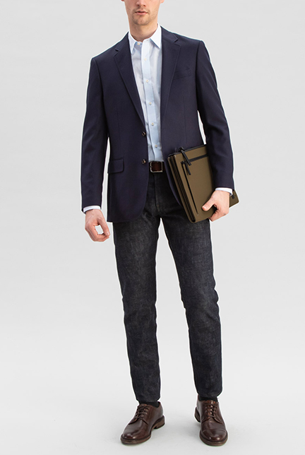 Original 13 Dark wash jeans are the best choice for business casual style